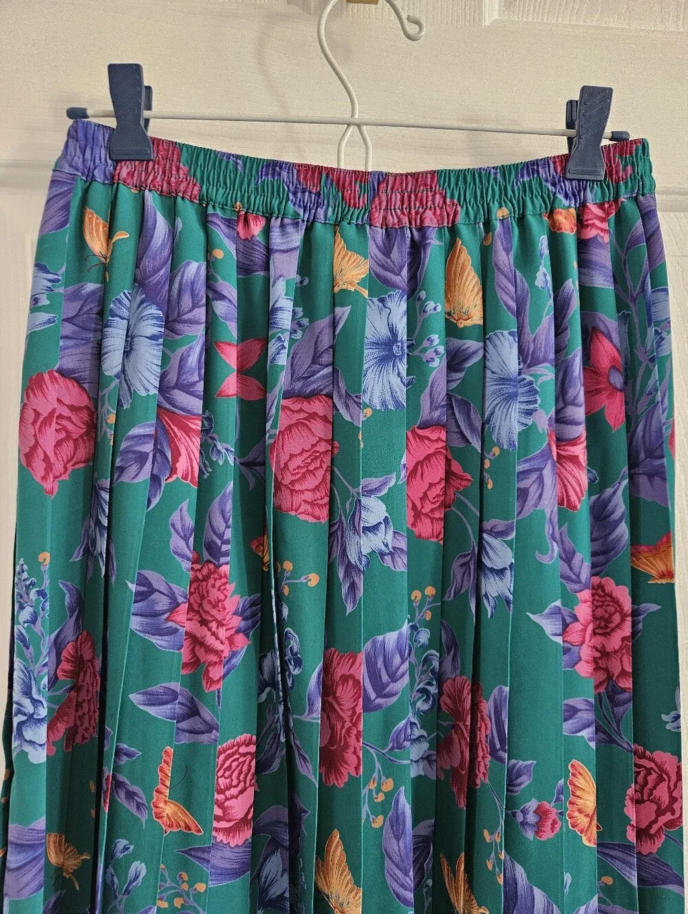 NWT Vintage Alfred Dunner Pleated Floral Midi Skirt